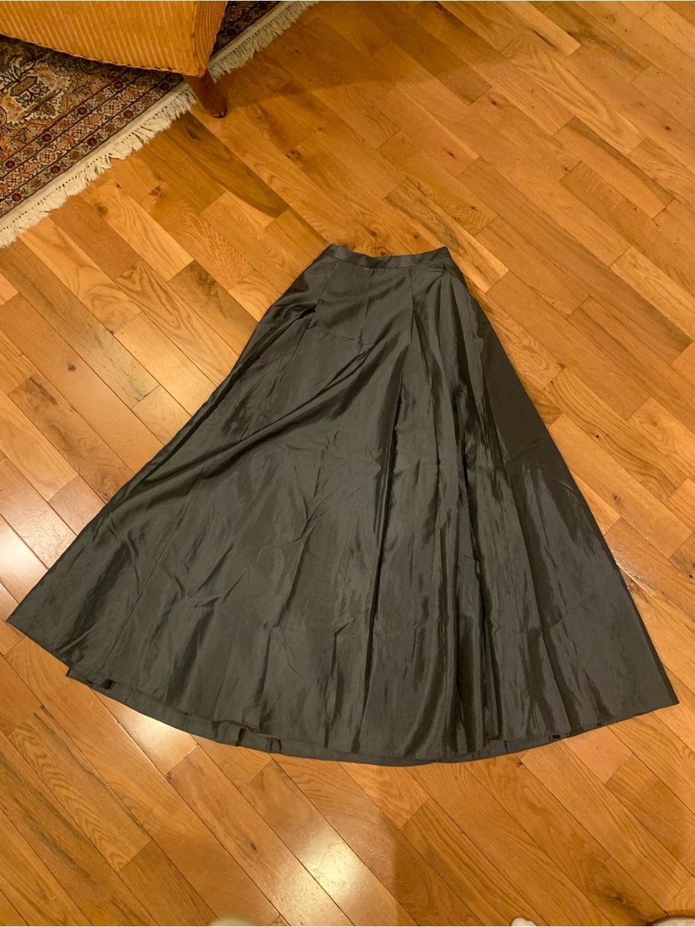 INC International Concepts Dark Grey Pleated Full Skirt Size 4P #ballgown